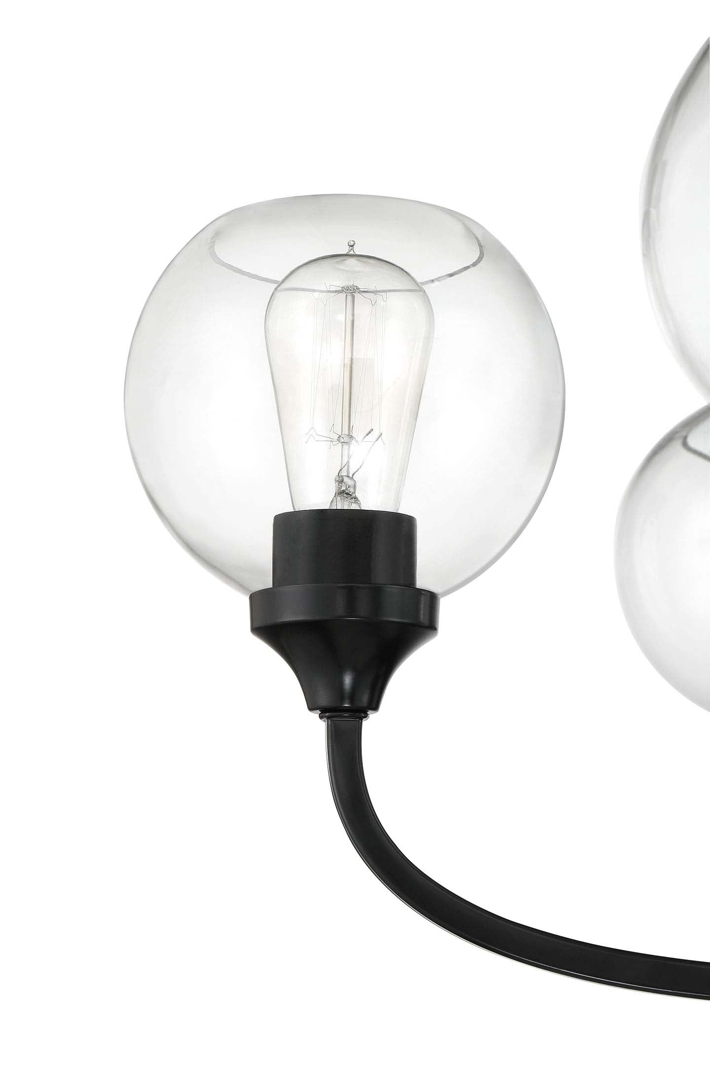 56225-FB - Glenda 5 Light 24" Wide Chandelier - Flat Black
