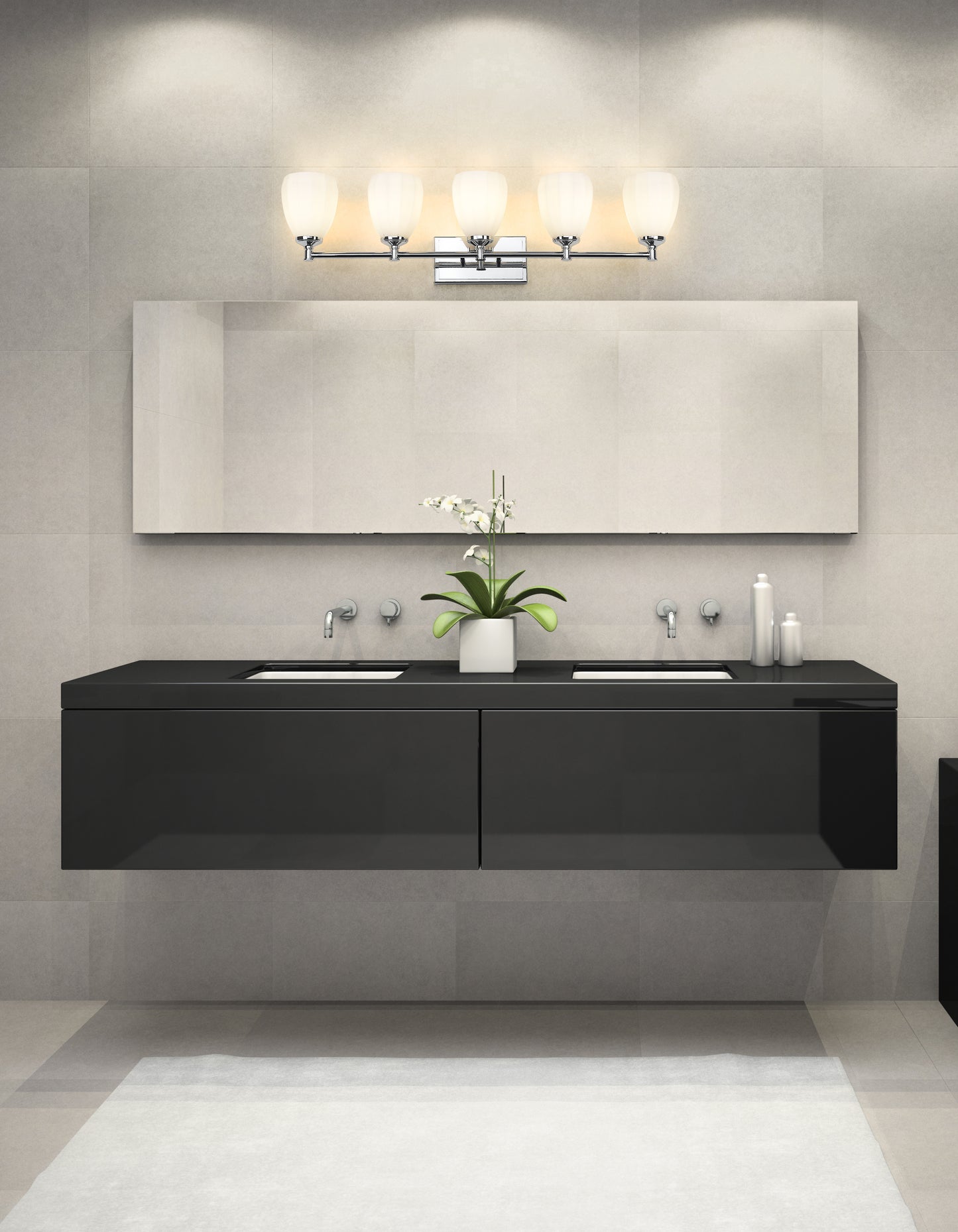 7004-5V-CH - Oren 5 Light 38" Vanity - Chrome