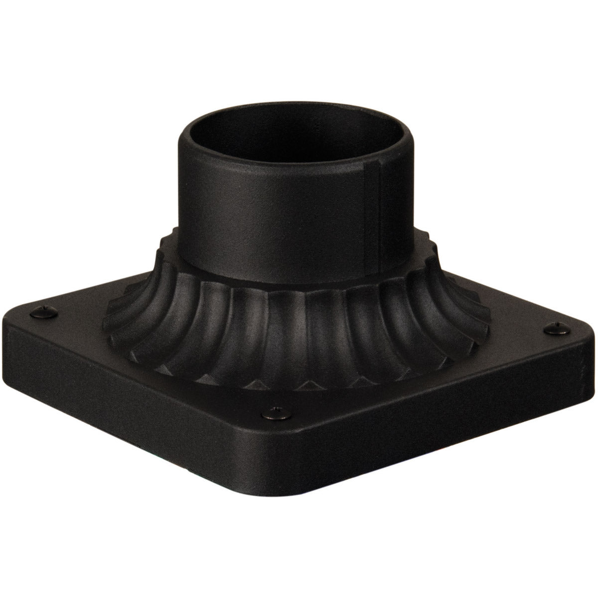 Z200-TB - Post Adapter Cast 3.5" High Outdoor Pier Base - Textured Black