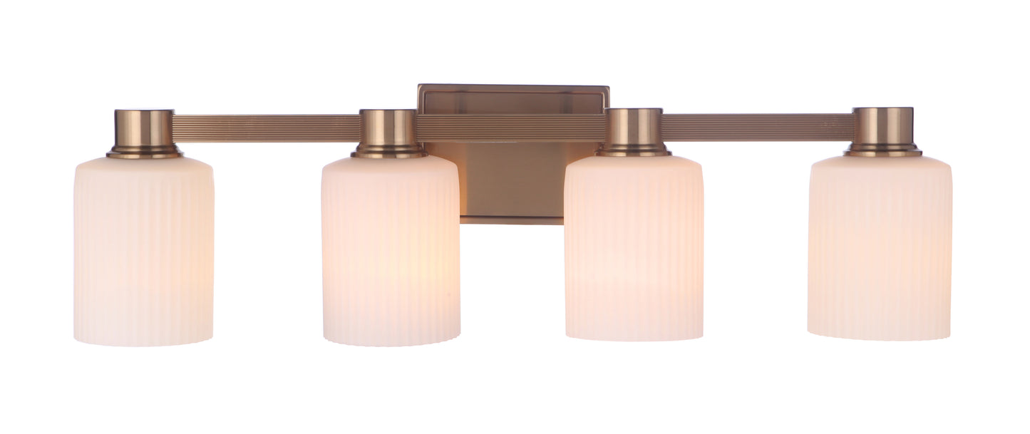 12928SB4 - Bretton 4 Light 28" Wide Vanity Light - Satin Brass