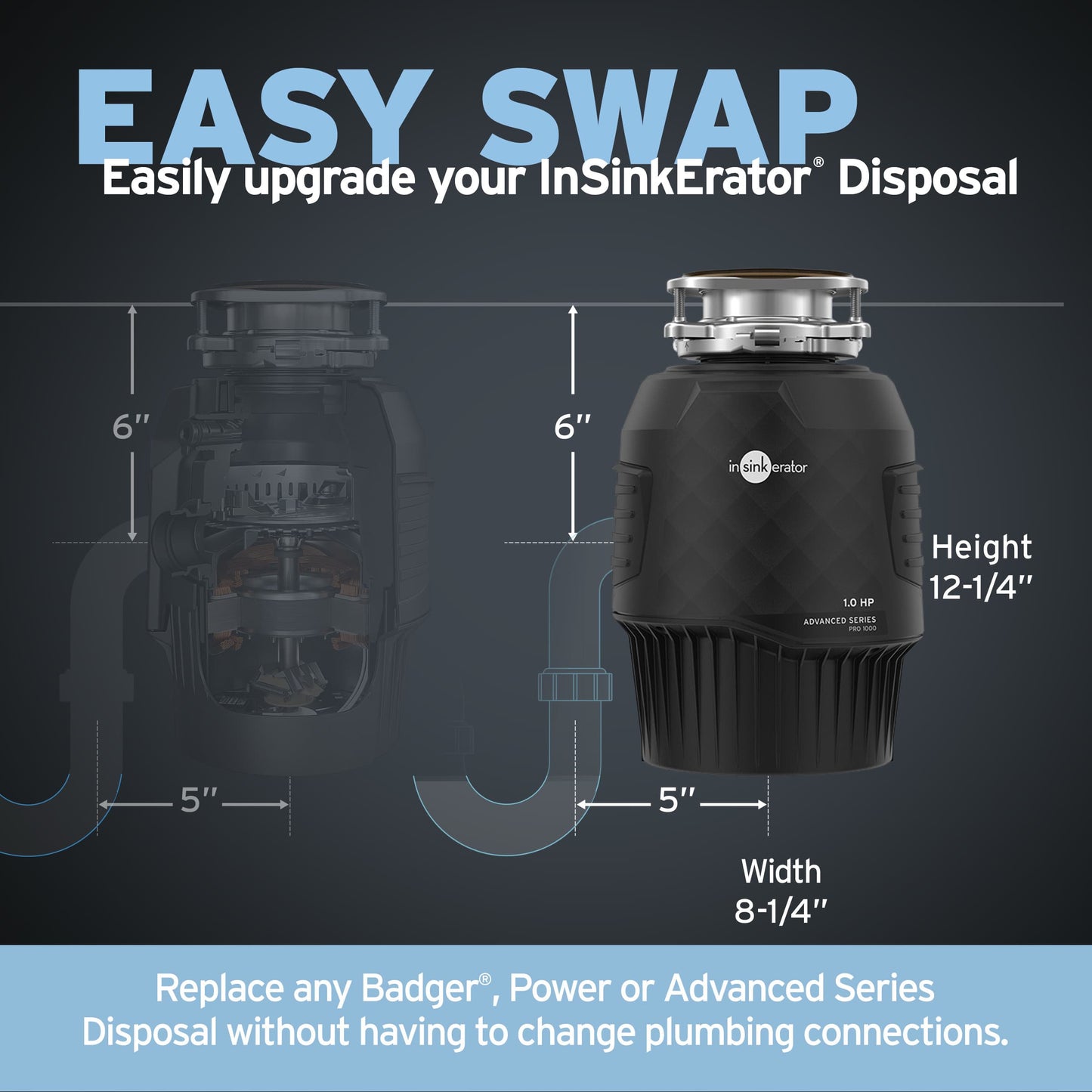 79852K-ISE - Pro 1000 Garbage Disposal with Cord - 1 HP