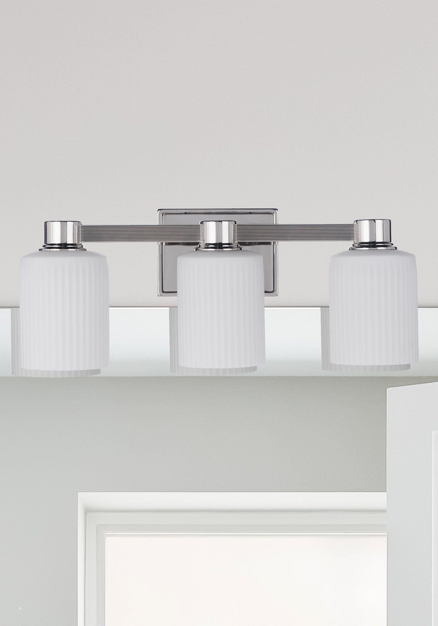12920PLN3 - Bretton 3 Light 20" Wide Vanity Light - Polished Nickel