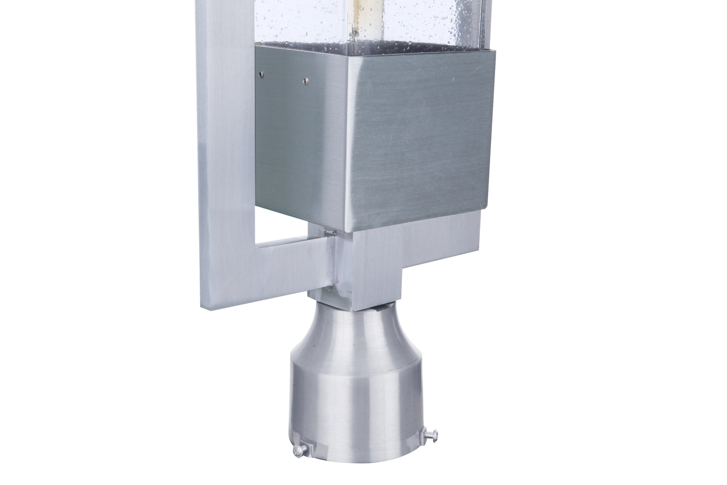 ZA4025-SA - Perimeter 1 Light 25" High Post Mount - Satin Aluminum