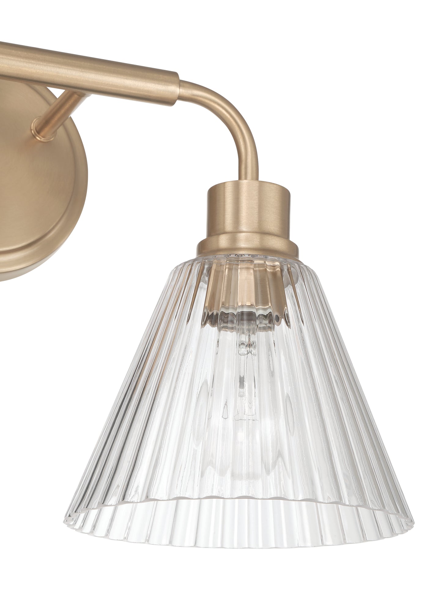 61102-CPZ - Pleated 2 Light 17" Wide Vanity Light - Premium Bronze