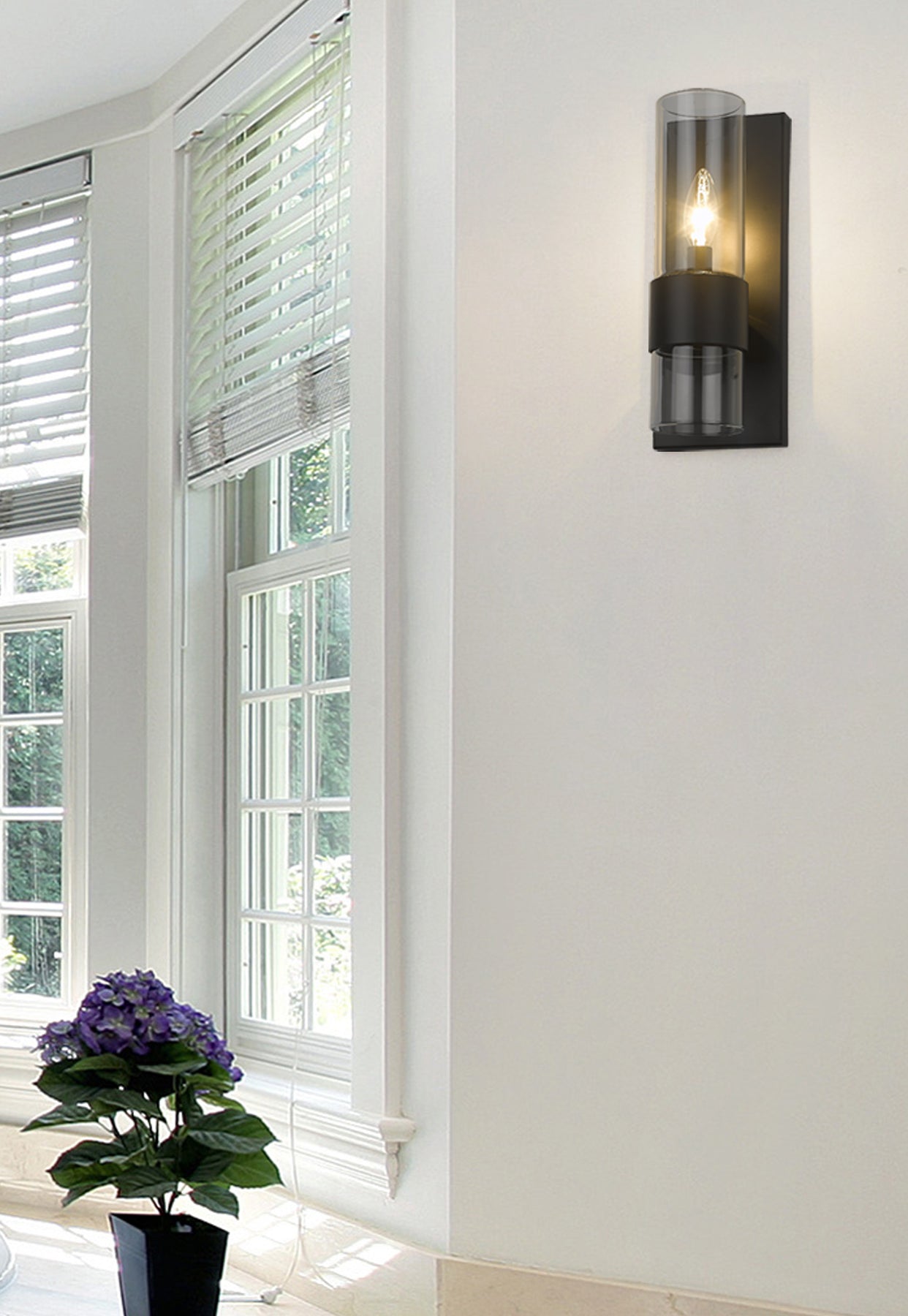 343-1S-MB - Lawson 1 Light Wall 12" Sconce - Matte Black