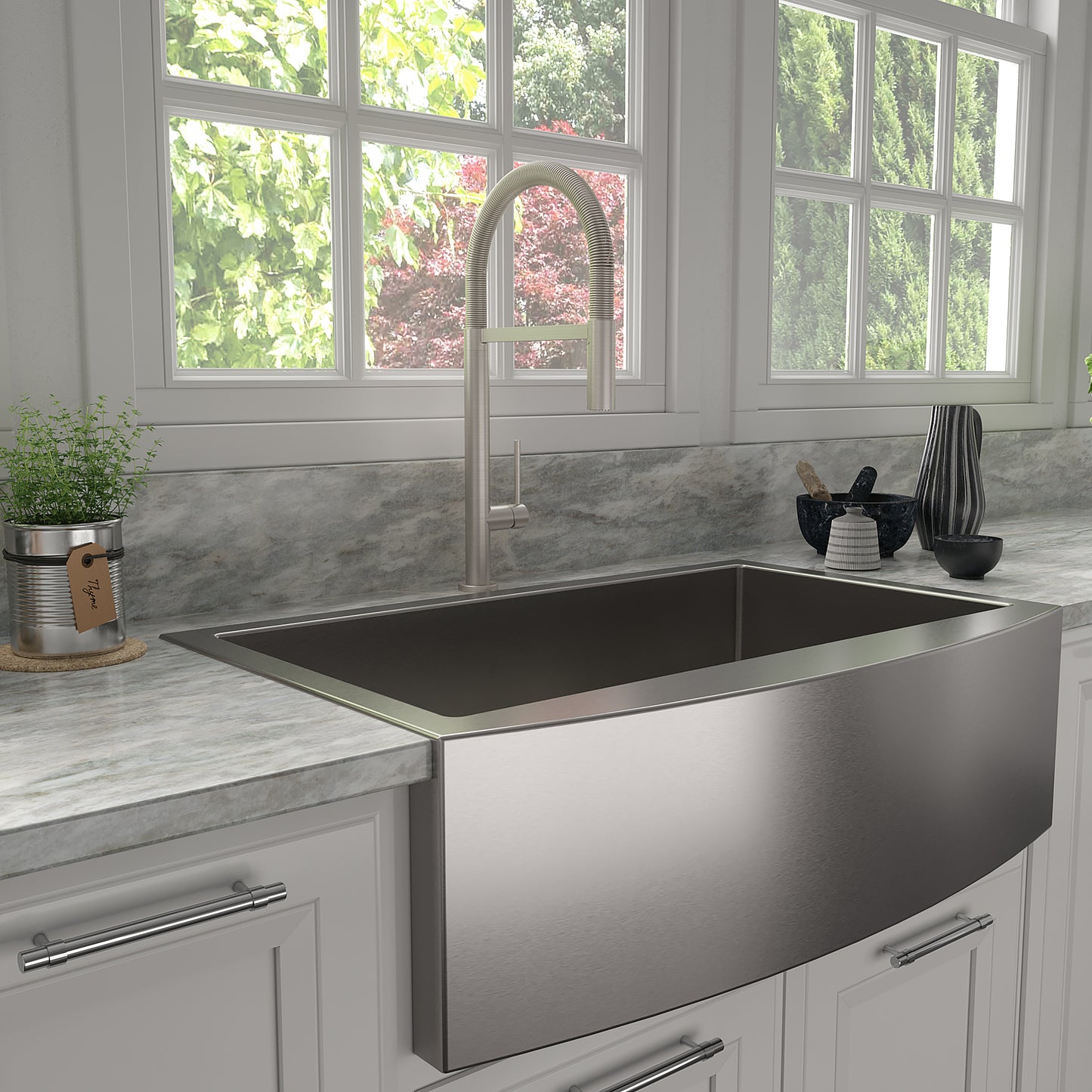 INC-KF-BN - Incline Kitchen Faucet in Brushed Nickel