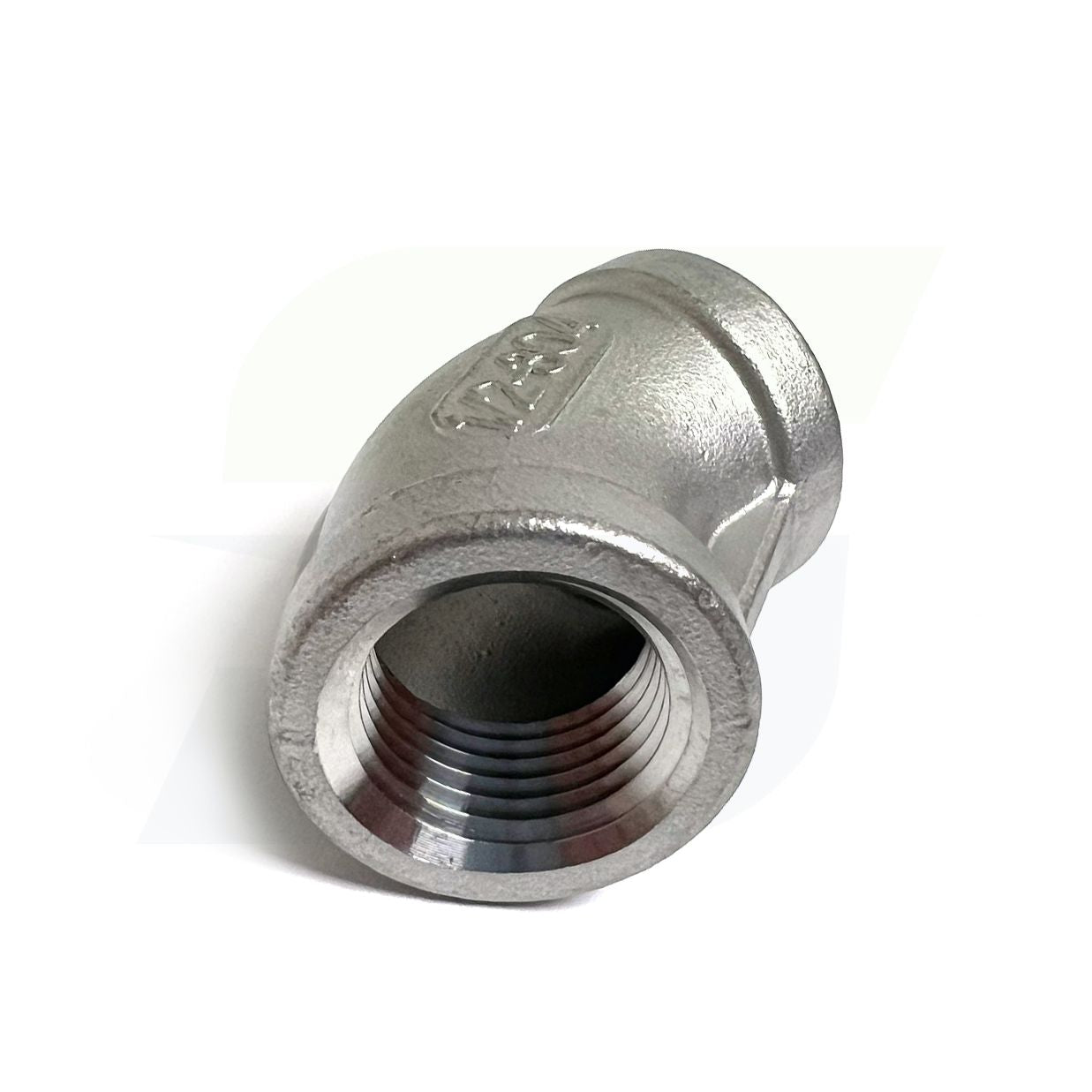 K402-08 - 1/2" 45 Threaded Degree Elbow, 304 Stainless Steel
