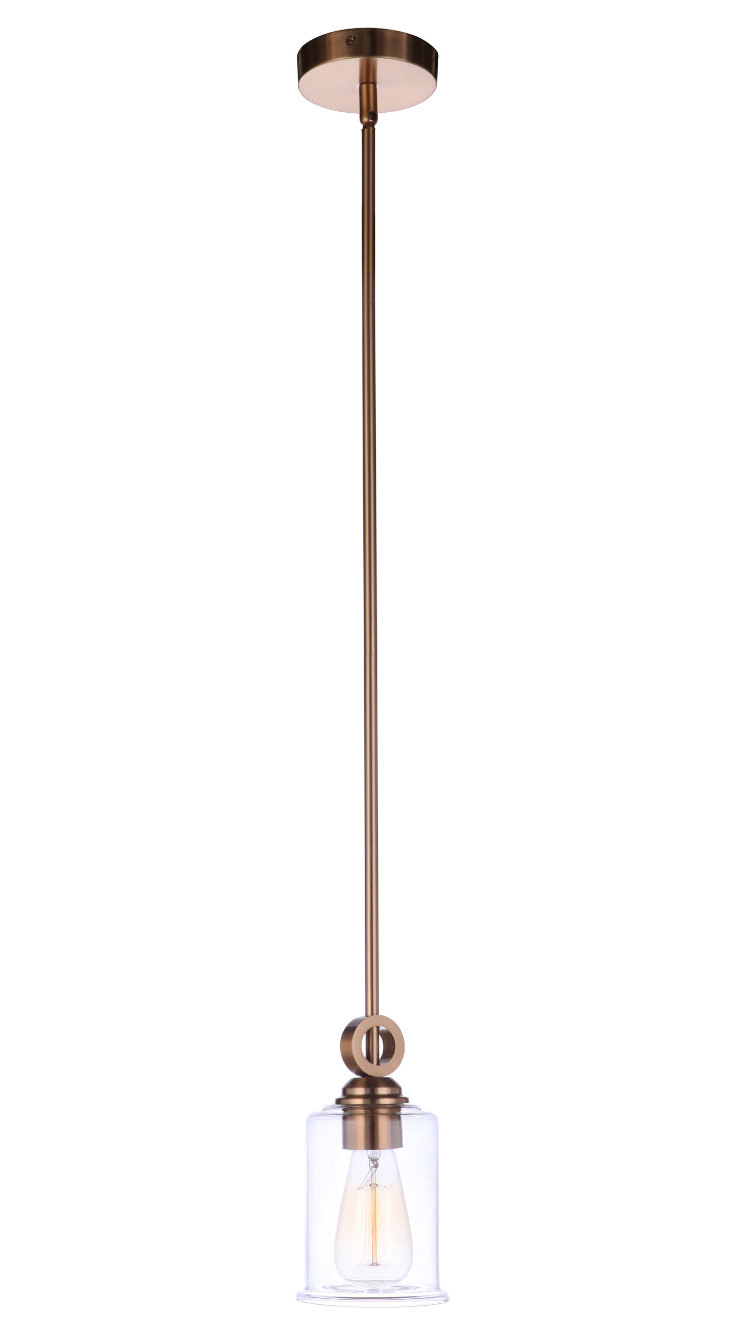56491-SB - Romero 1 Light 5" Wide Mini Pendant - Satin Brass