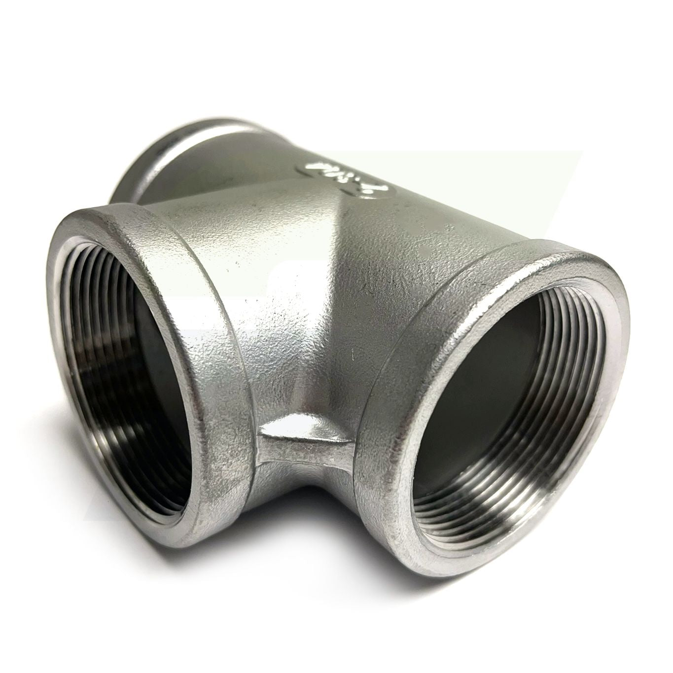 K406-32 - 2" Threaded Tee, 304 Stainless Steel