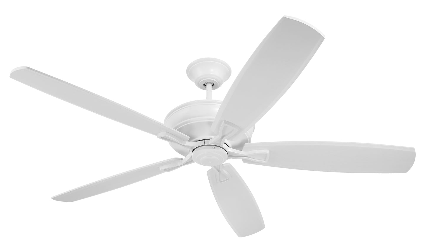 SNT60MWW5 - Santori 60 Indoor/Outdoor 60" 5 Blade Indoor Outdoor Ceiling Fan with Light Kit - Matte White