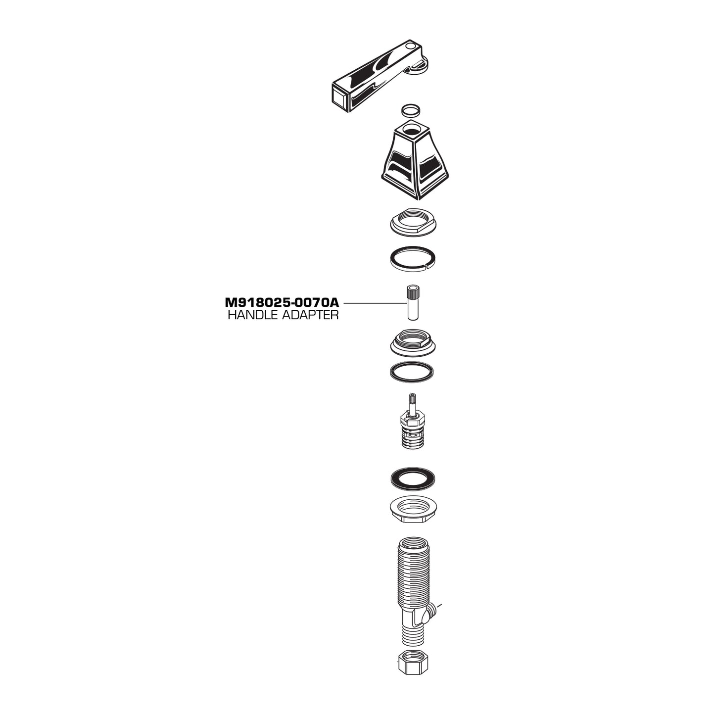 M918025-0070A - Town Square Long Handle Adapter