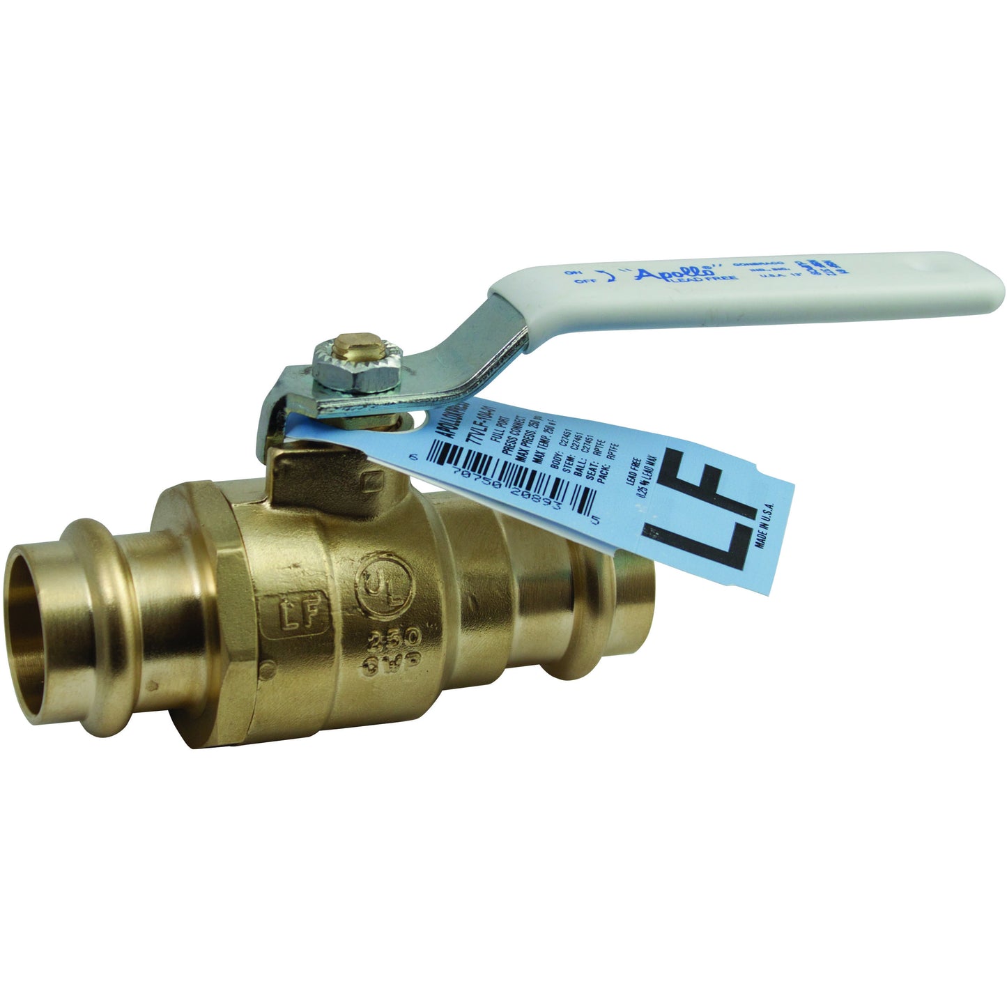 77VLF-149-01 - 2-1/2" Lead Free Press End Forged Ball Valve