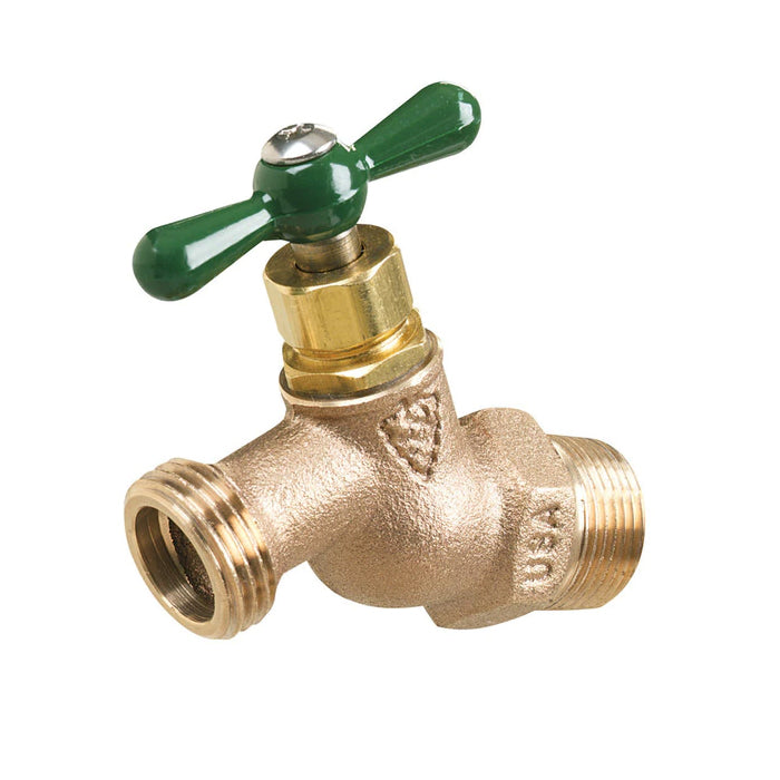 351LF - No-Kink Hose Bibb - 3/4" MIP x 3/4" Hose Thread