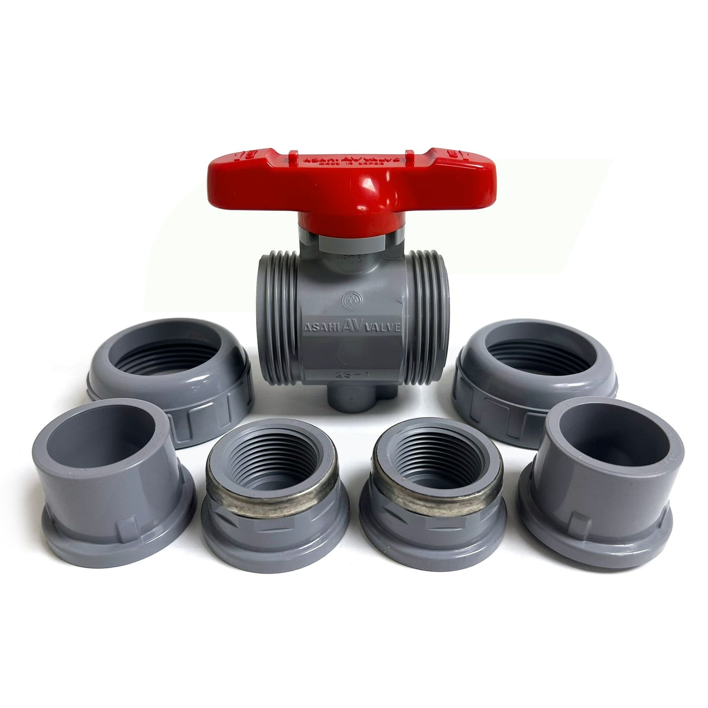1609010 - 1" True Union In-line Ball Valve - CPVC, Socket/Threaded, EPDM Seal