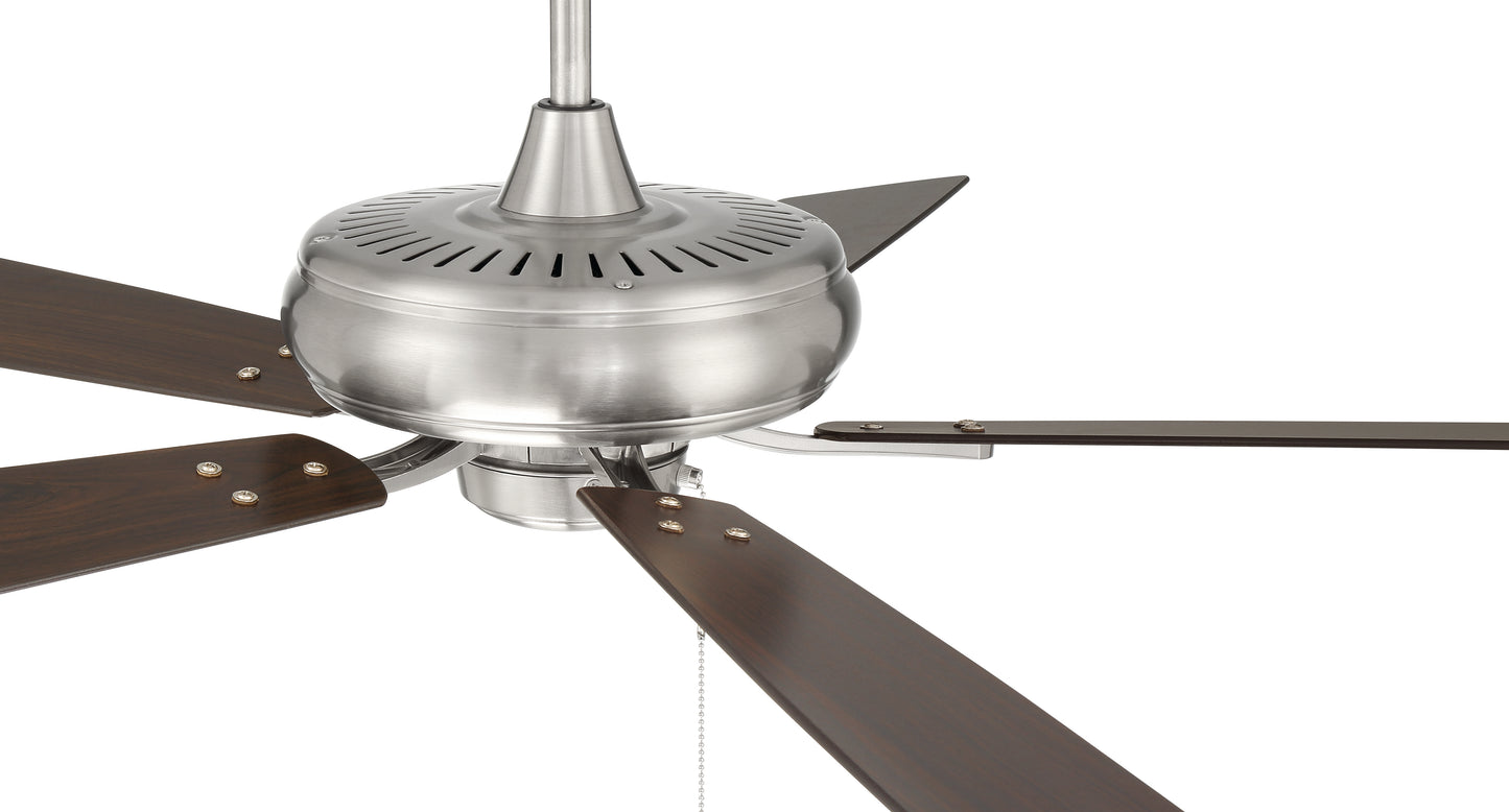 ECF52BNK5-DWWLN - Eos 52" 5 Blade Ceiling Fan with Light Kit - Brushed Nickel