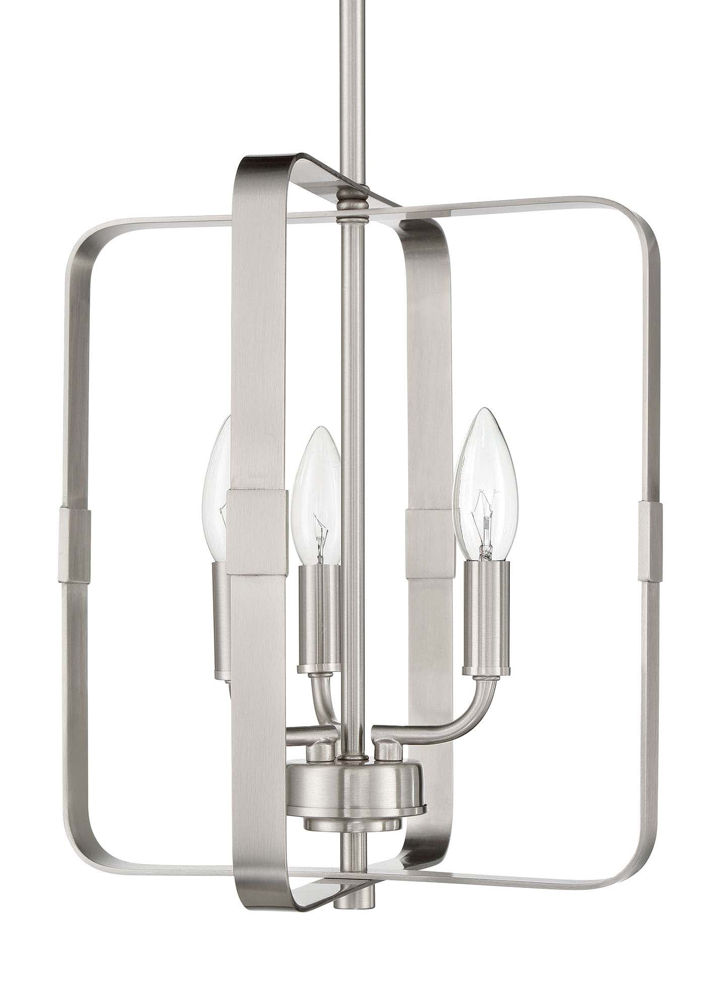 56033-BNK - Stowe 3 Light 12" Wide Foyer Light - Brushed Nickel
