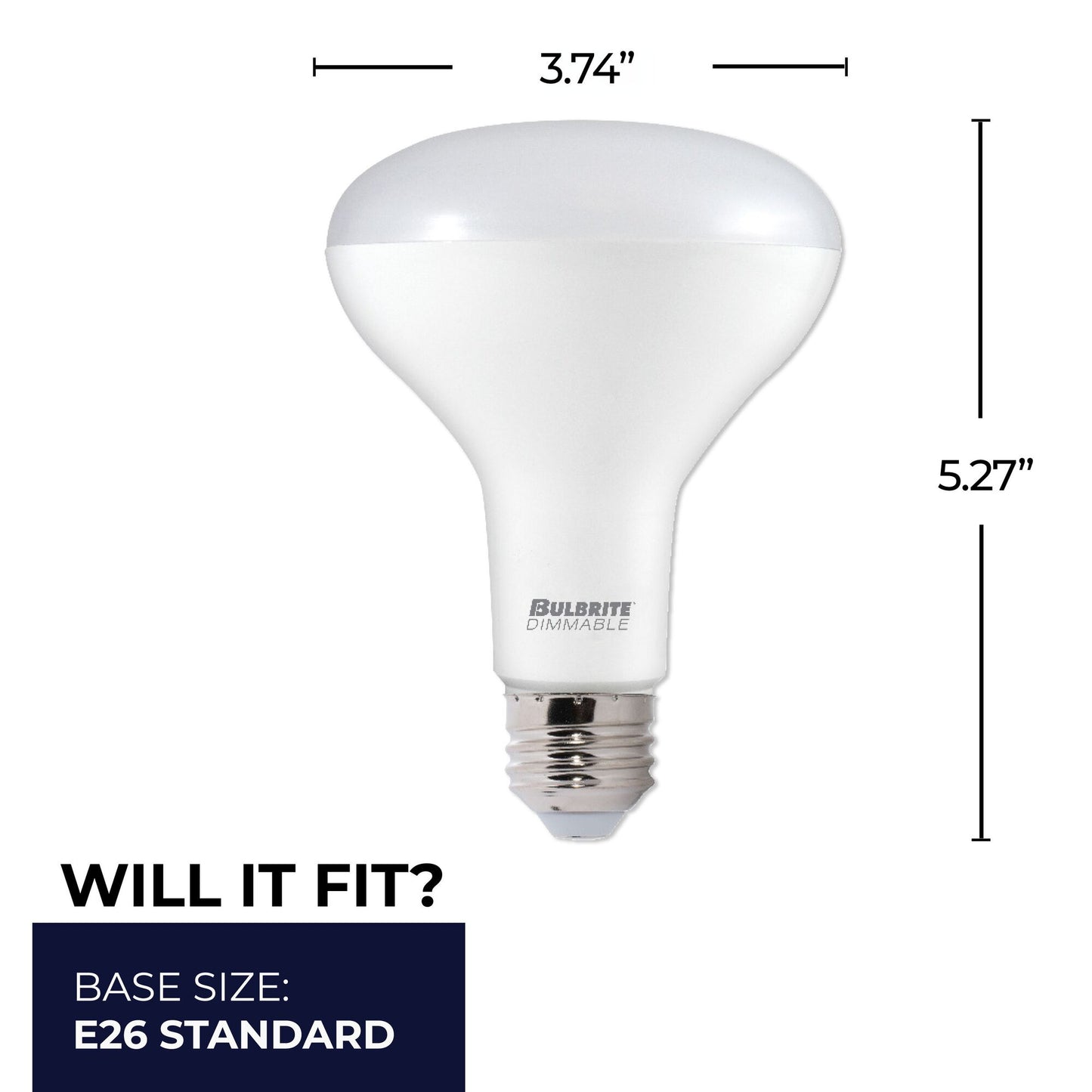 772858 - Dimmable Frost BR30 LED Light Bulb - 11 Watt - 2700K - 4 Pack
