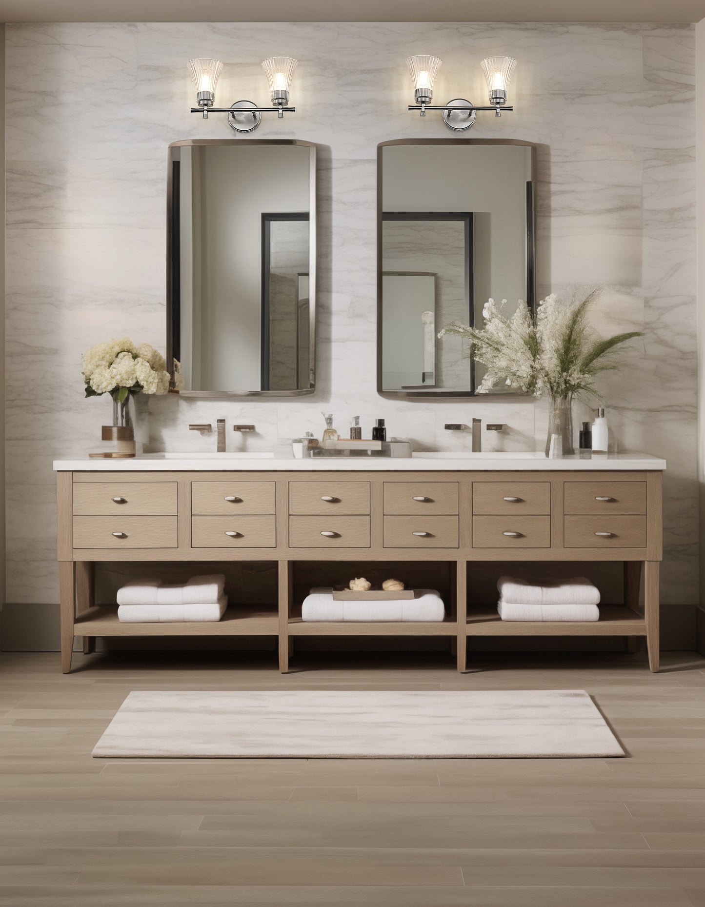 7519-2V-BN - Belle 2 Light 16" Vanity - Brushed Nickel