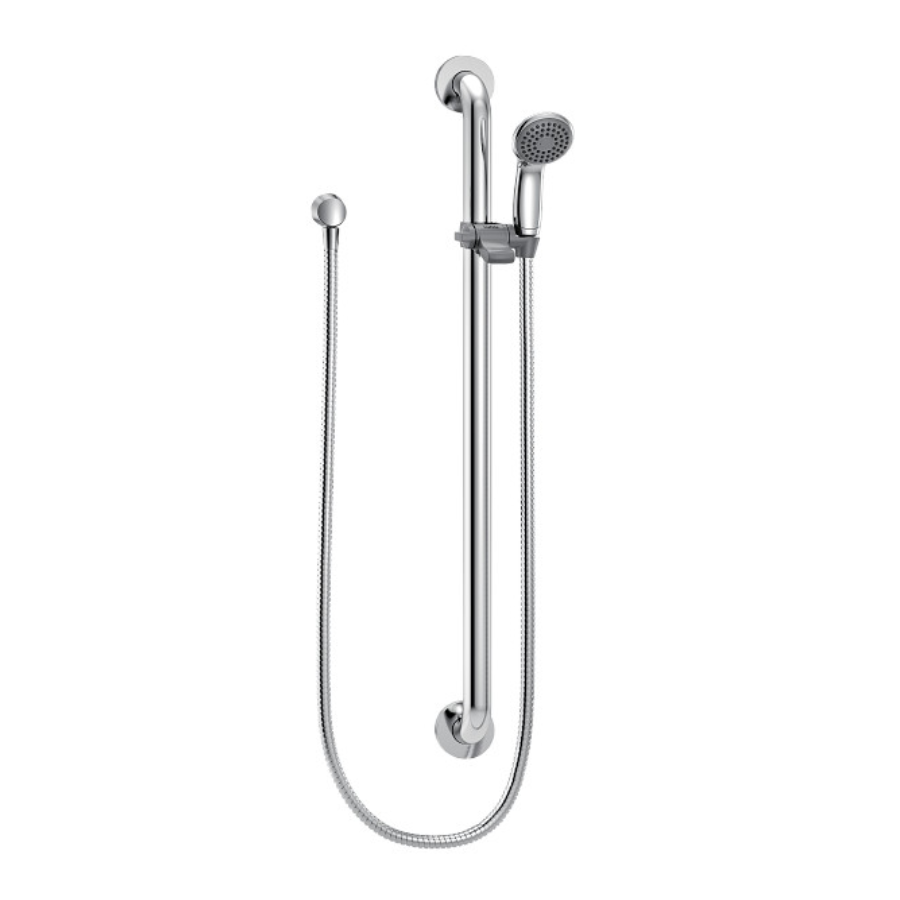 52236GBM17 - Commercial Stainless Slide Bar/Grab Bar Shower - Chrome