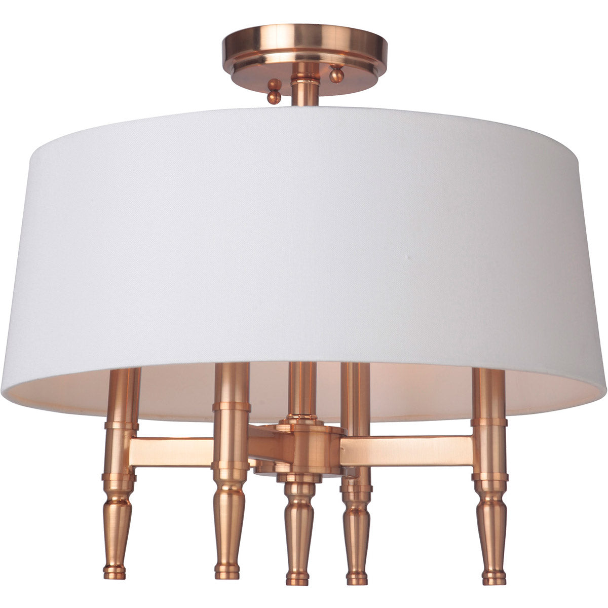 44654-SB - Ella 4 Light 18" Wide Semi Flush Mount - Satin Brass