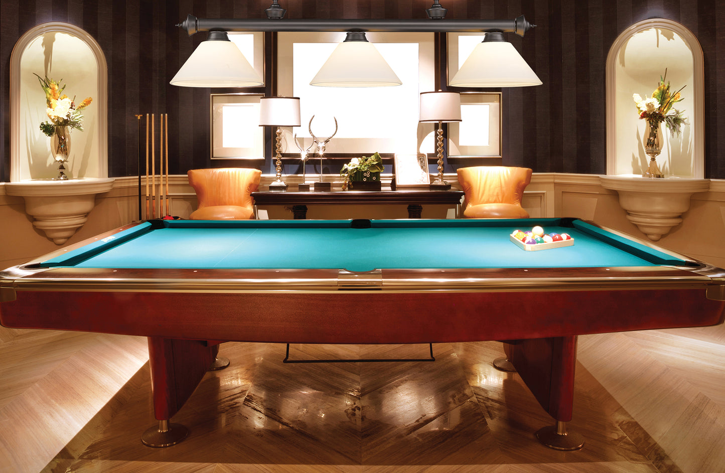 2306-3BRZ-AMO14 - Cordon 3 Light 57" Billiard - Bronze