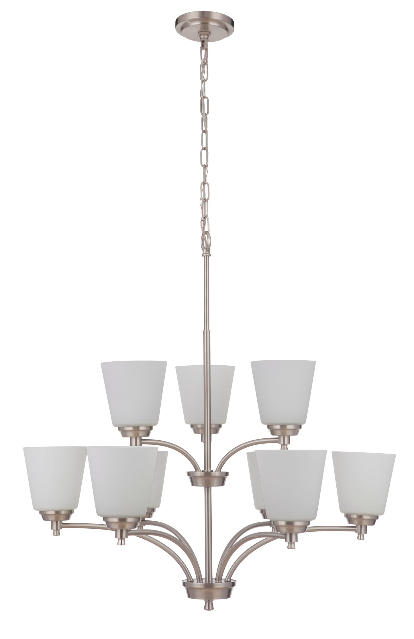 50229-BNK-WG - Tyler 9 Light 32" Wide Chandelier - Brushed Nickel
