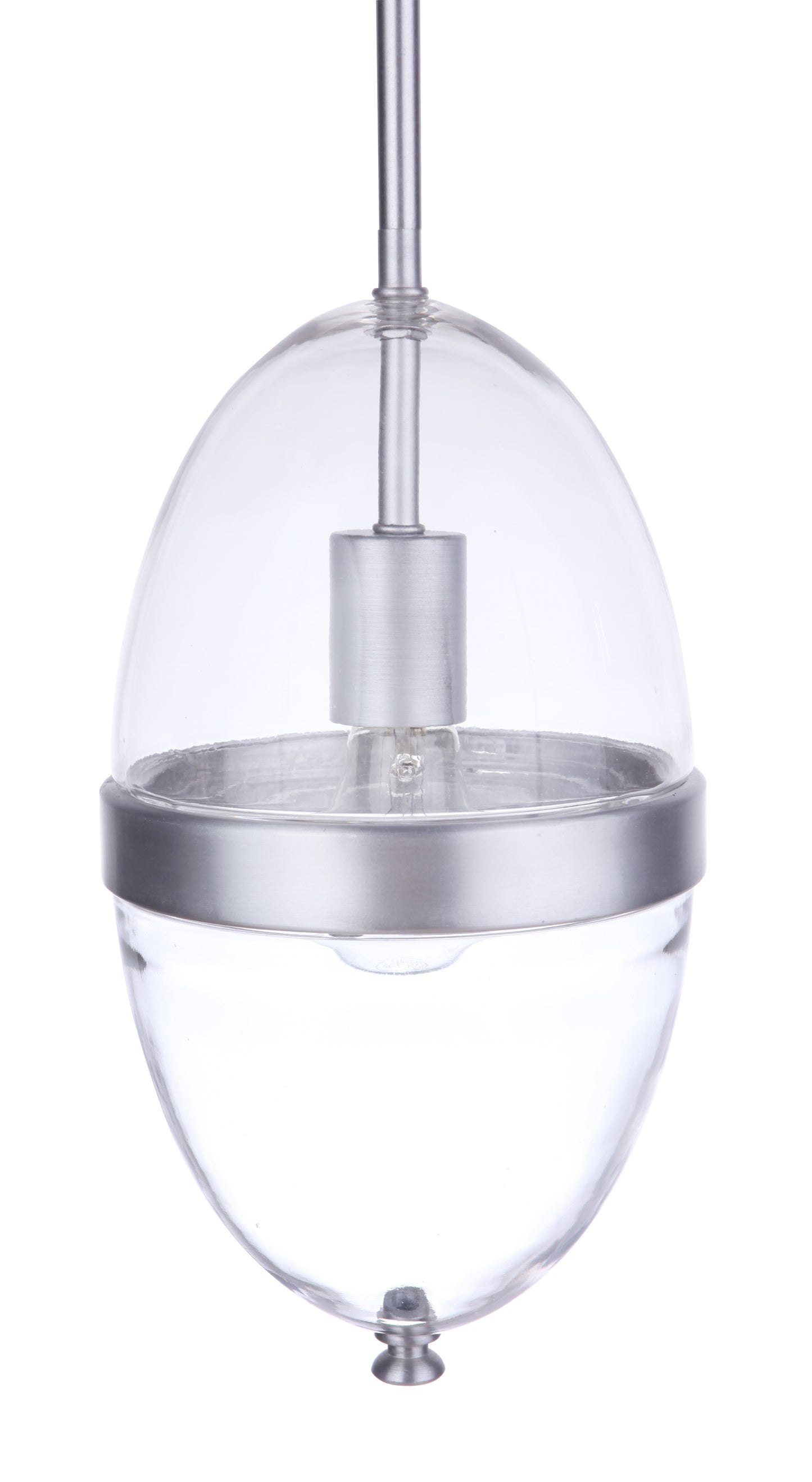 ZA3511-SA - Sivo 1 Light 6.75" Wide Outdoor Pendant - Satin Aluminum