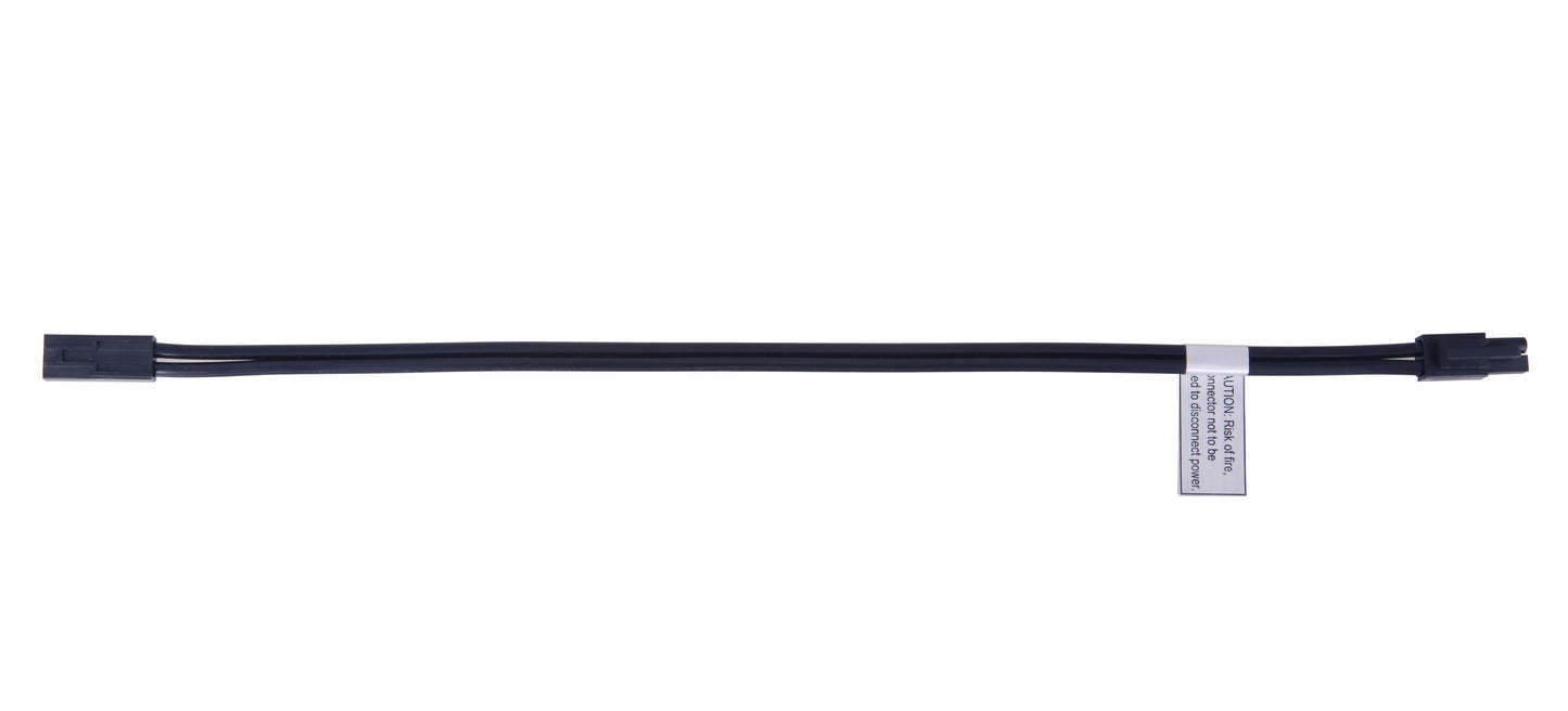 CPK11-XT12-BLK - Under Cabinet Puck 0.5" Wide Connector Cord - Black
