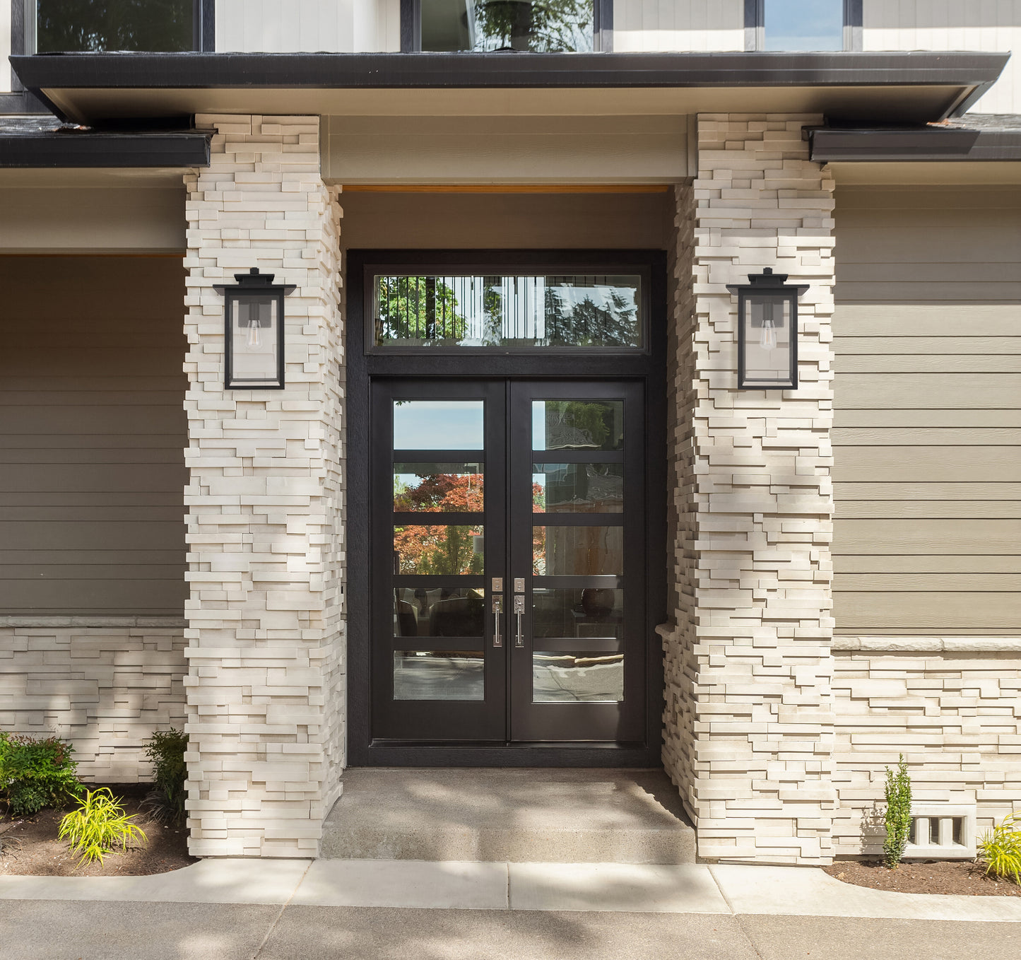 ZA7024-TB - Rock Creek 1 Light 15" High Outdoor Wall Lantern - Textured Black
