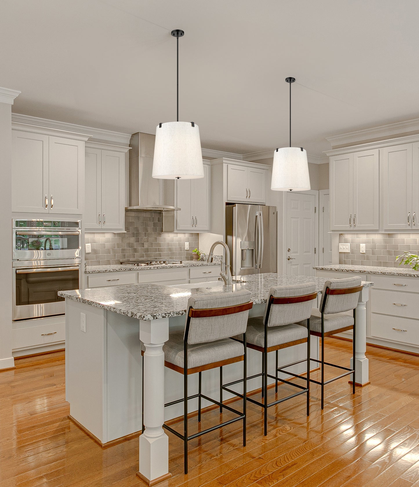 3502P18-MB - Weston 5 Light 18" Pendant - Matte Black