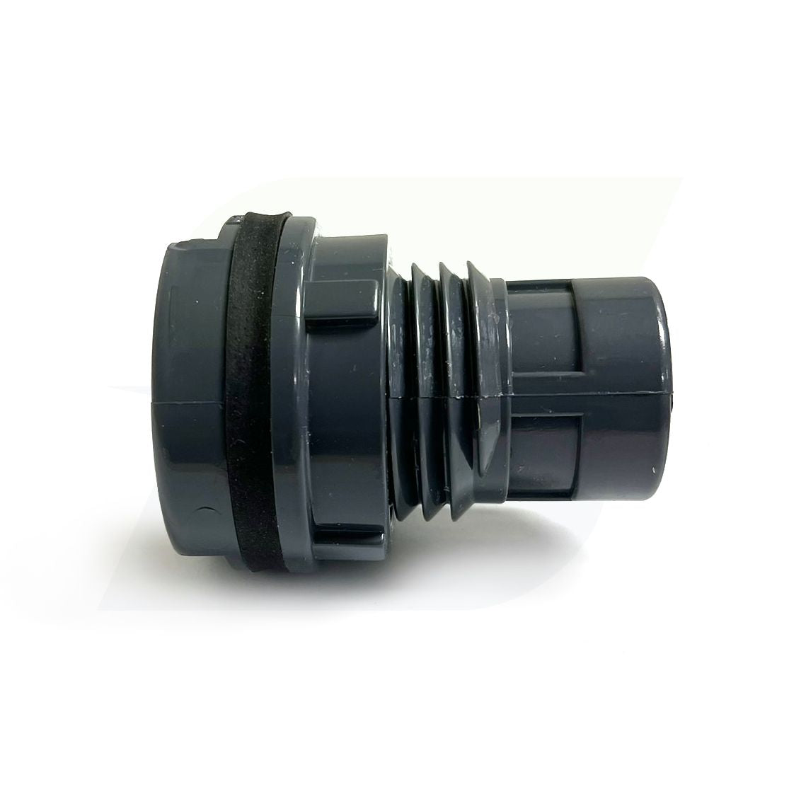 8171-007 - PVC Bulkhead Tank Adapter, Schedule 80, Gray, 3/4" Socket x NPT Female