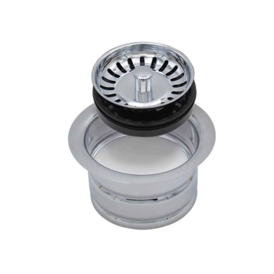 MT202/CHBRZ - Classic - Complete Stopper & Strainer Unit Waste Disposer Trim - Extended Flange - Champagne Bronze