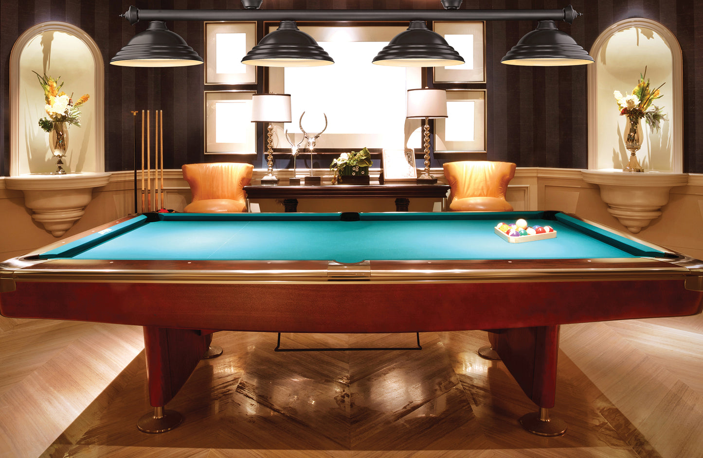2306-4BRZ-SBRZ - Cordon 4 Light 82" Billiard - Bronze
