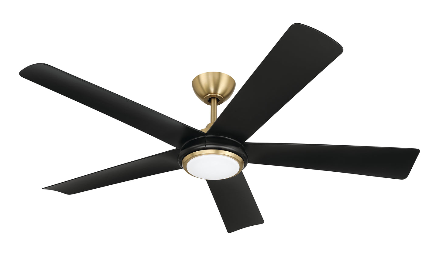FRY52SBFB5 - Frye 52" 5-Blade Indoor ceiling Fan 52" 5 Blade Ceiling Fan with Light Kit - Satin Brass