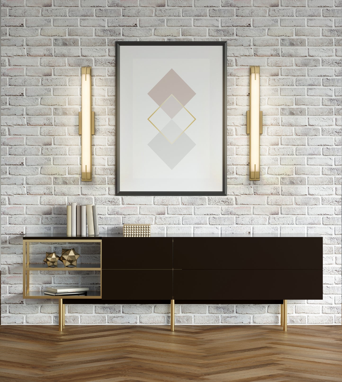 4100-33W-MGLD-LED - Chase 1 Light 33" Vanity - Modern Gold