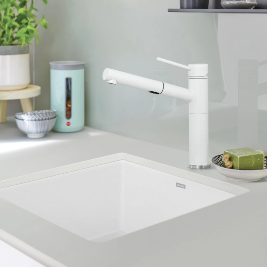 527405 - Precis SILGRANIT 21" Single Bowl Undermount Kitchen Sink - Soft White