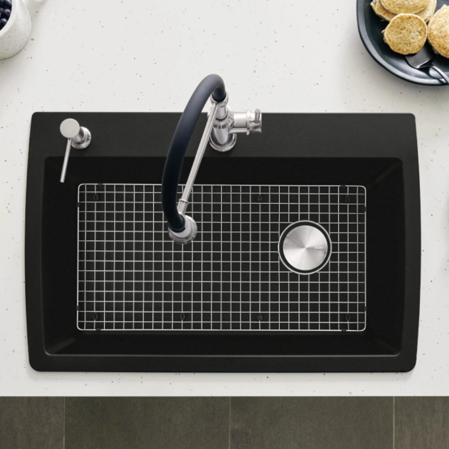 442917 -Diamond SILGRANIT 33.5" Super Single Dual Mount Kitchen Sink - Coal Black