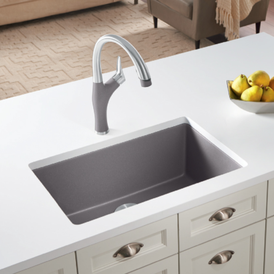 527403 - Precis SILGRANIT 27" Single Bowl Undermount Kitchen Sink - Soft White
