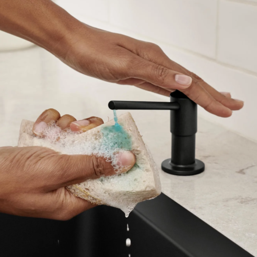 527744 - Torre Soap Dispenser - Satin Dark Steel