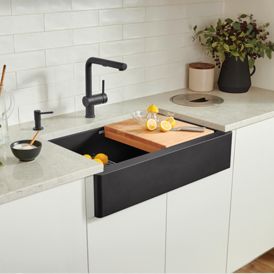 526538 - Vintera SILGRANIT 30" Single Bowl Apron-Front Farmhouse Sink - Anthracite