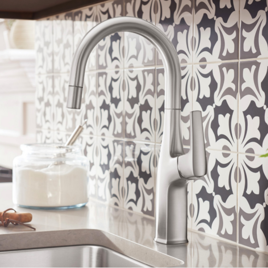 443268 - Rivana Pull-Down Bar Faucet - Satin Dark Steel