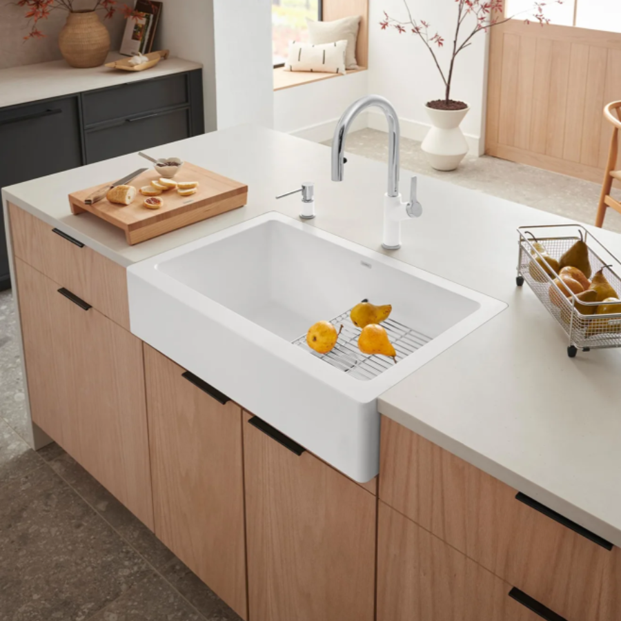 526544 - Vintera SILGRANIT 30" Single Bowl Apron-Front Farmhouse Sink - Truffle