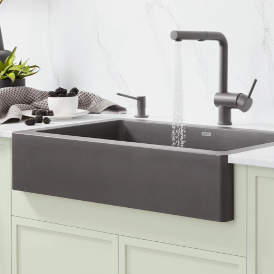 526367 - Linus Low Arc Pull-Out Dual-Spray Kitchen Faucet - Anthracite