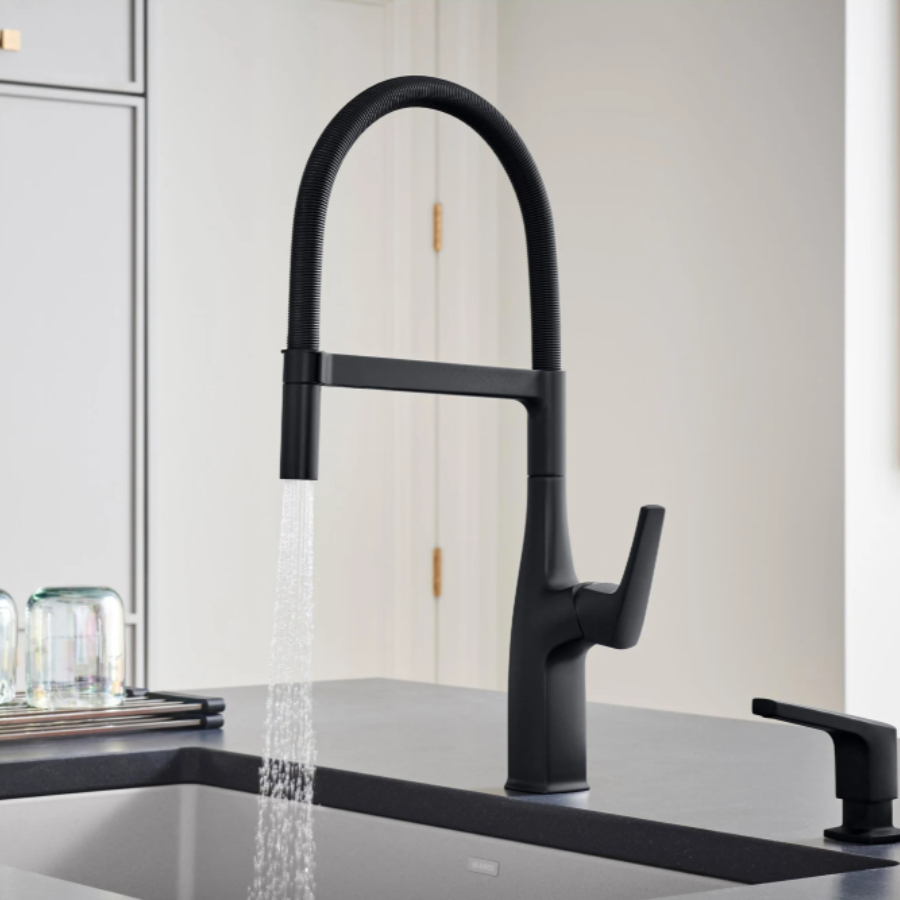 443019 - Rivana Semi-Pro Pull-Down Dual-Spray Kitchen Faucet - Matte Black