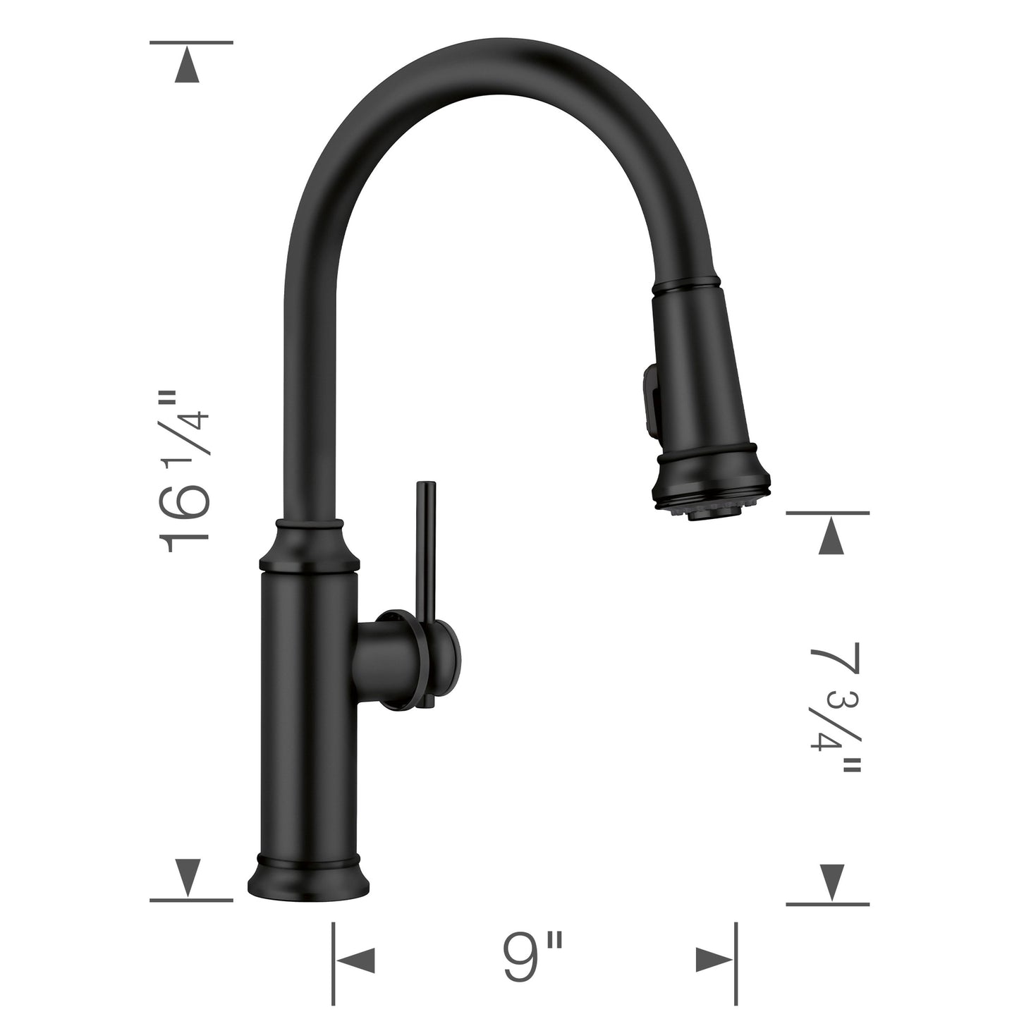 443023 - Empressa Pull-Down Bar Faucet 1.5gpm - Matte Black