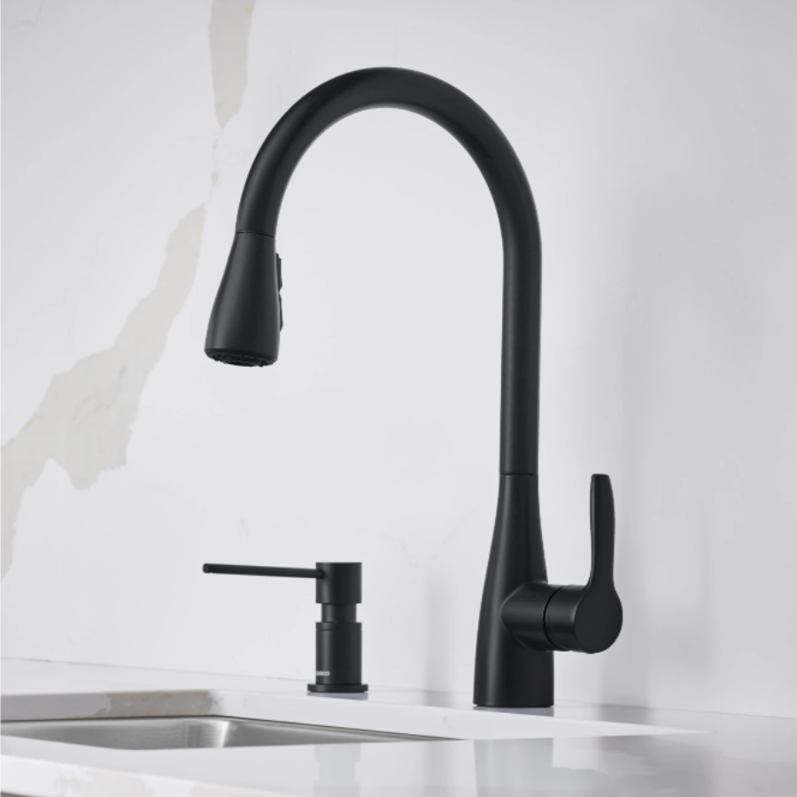 443027 - Atura Pull-Down Dual-Spray Kitchen Faucet - Matte Black