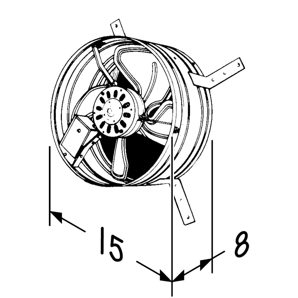 353 - Gable Mounted Powered Attic and Garage Ventilation Fan - 760 or 1020 CFM