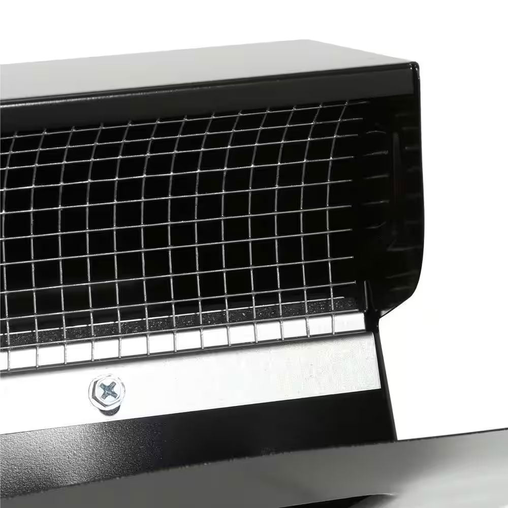 636 - Steel Roof Cap for 3" or 4" Round Duct with Damper & Bird Screen - Black