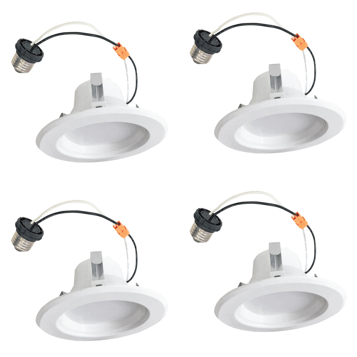 773117 - 4" Recessed Downlight with Socket Adapter - 9 Watt - 4000K - 4 Pack