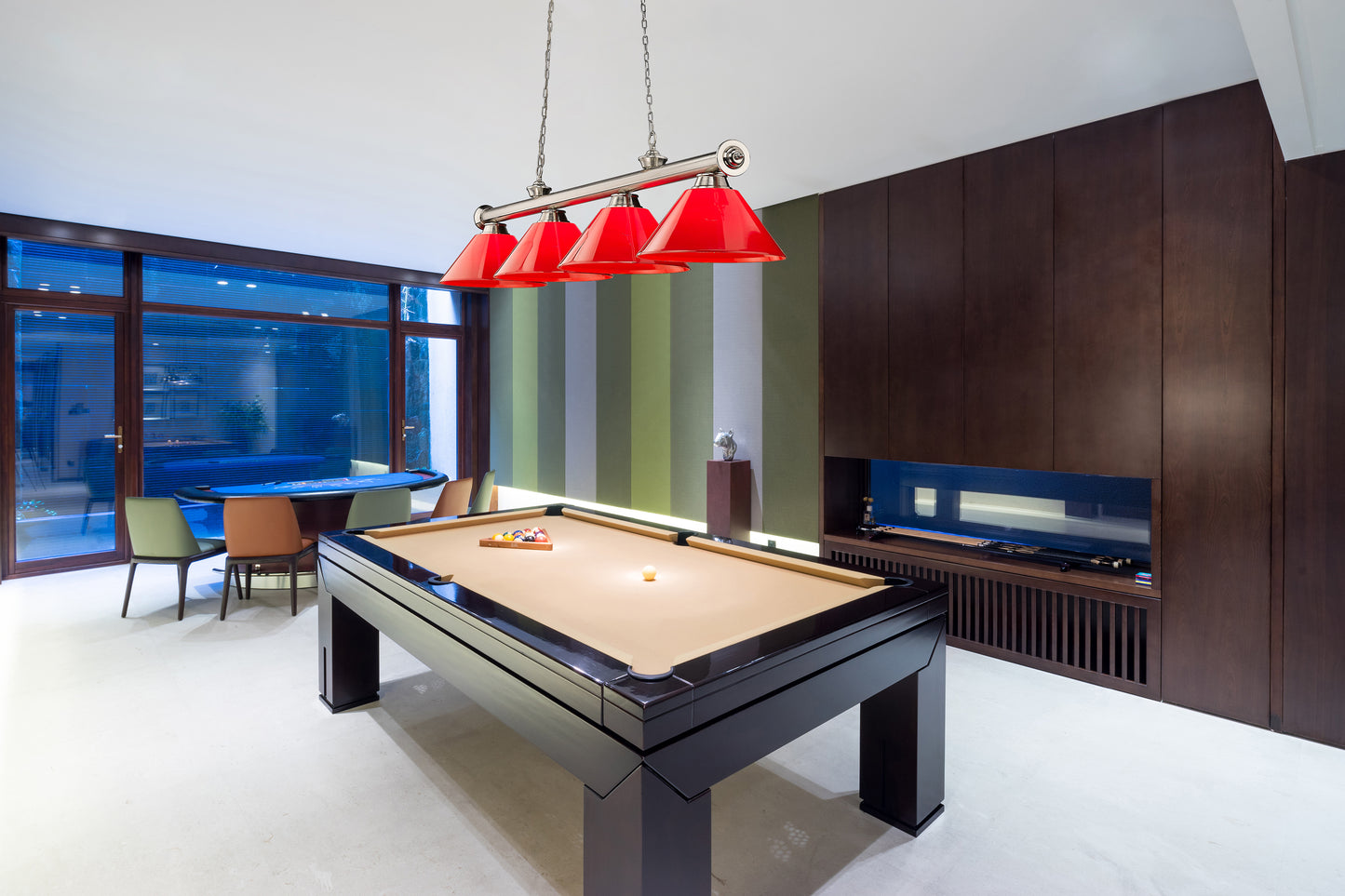 2306-4BN-PRD - Cordon 4 Light 81" Billiard - Brushed Nickel